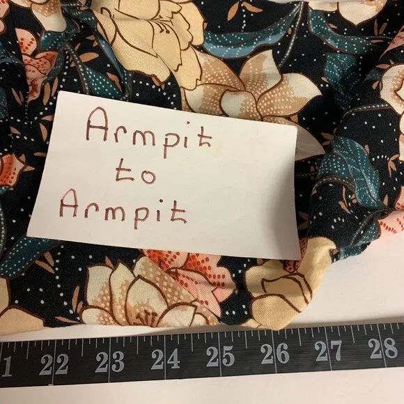 Torrid Dress Womens Size 2(18-20) Blue Floral Midi Dark Cottagecore Mature - Picture 8 of 10